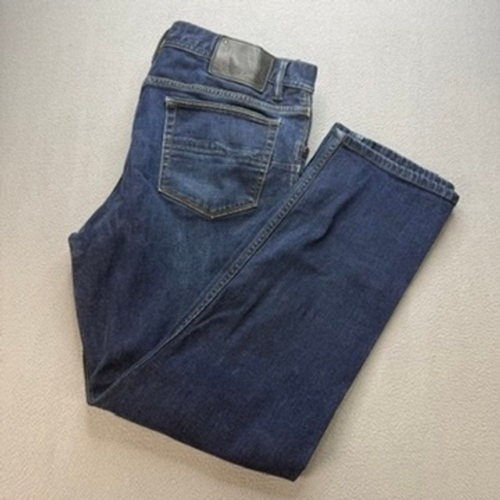 Robert Graham Selvedge Denim Jeans Straight (FIT 35x29) Blue‎ Designer Casual